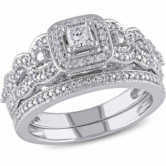Everly Women's Diamond 14k White Gold Bridal Set