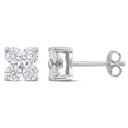 thumbnail image 1 of Everly Women's 1ct TW Diamond 14k White Gold Floral Stud Earrings, 1 of 8