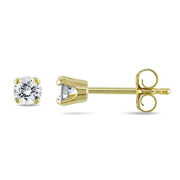 Everly Women's 1/4ct TW Diamond Stud Earrings in 14k Yellow Gold