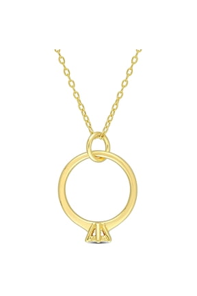 Women's Diamond Yellow Gold Plated Ring