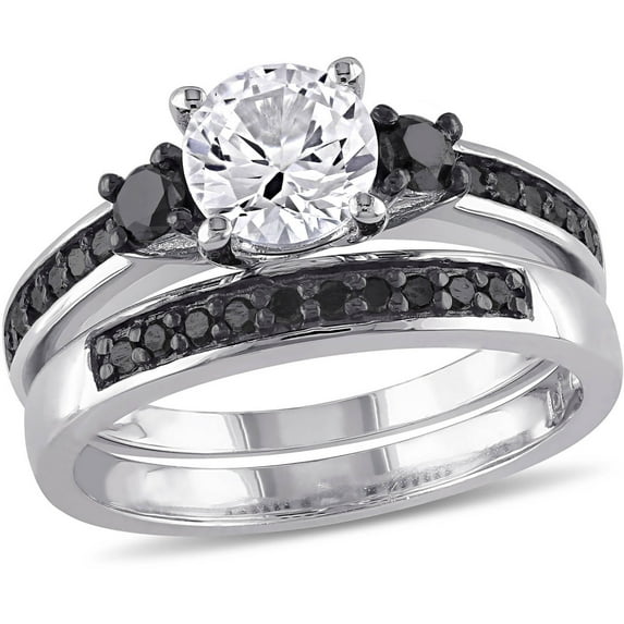 Everly Women's Diamond Created Sapphire Sterling Silver Bridal Set