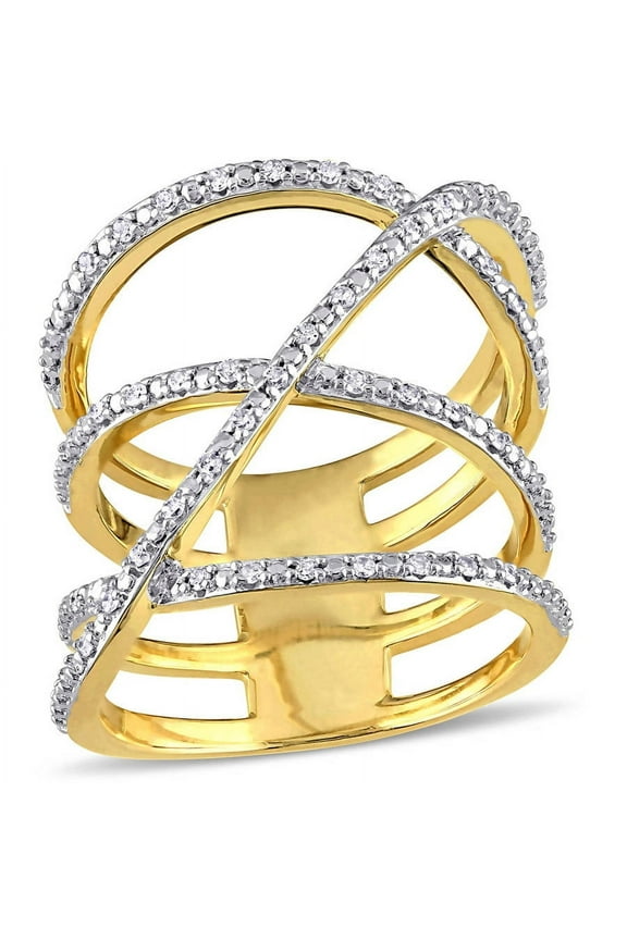 Women's Diamond Rhodium Ring