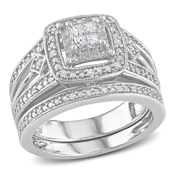 Everly Women's Diamond Sterling Silver Bridal Set