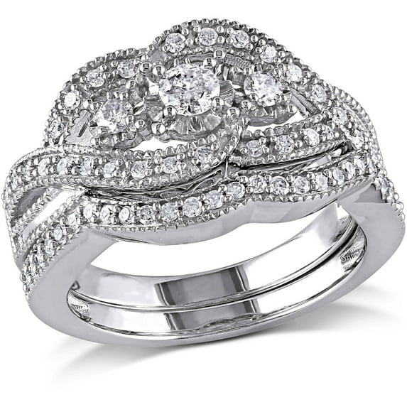Everly Women's Diamond Sterling Silver Bridal Set