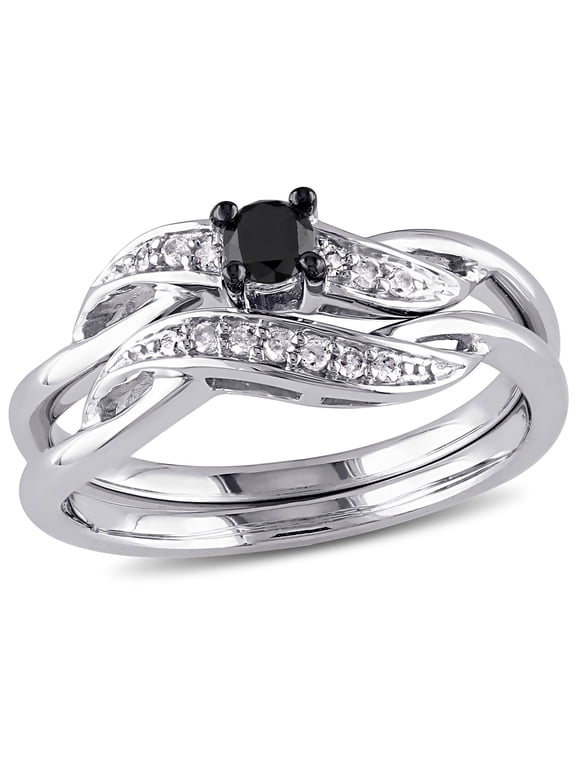 Women's Diamond Sterling Silver Bridal Set