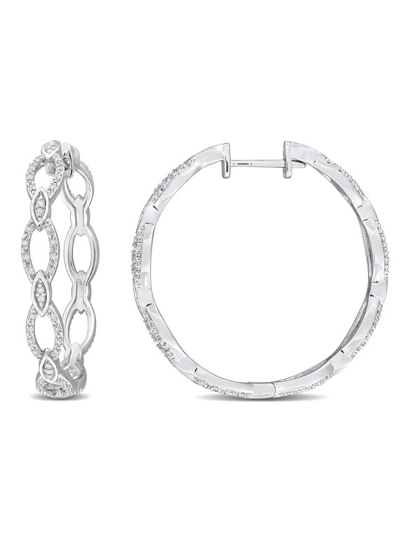 Women's Diamond Sterling Silver Earrings