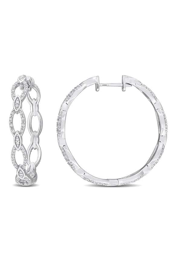 Women's Diamond Sterling Silver Earrings