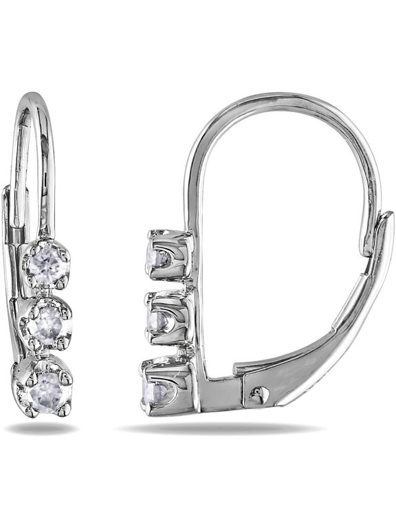 Women's Diamond Sterling Silver Earrings