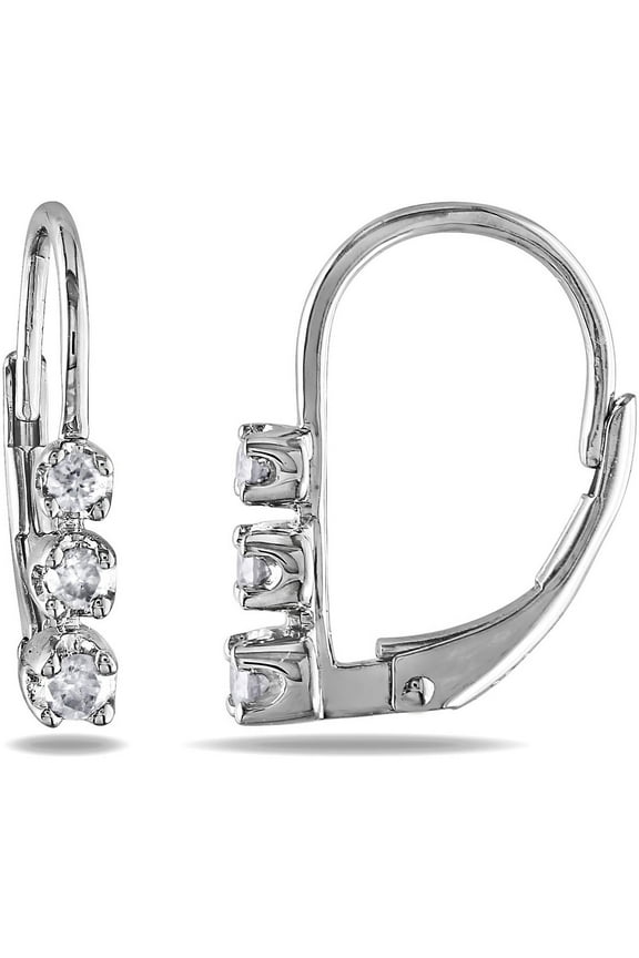 Women's Diamond Sterling Silver Earrings