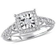 EVERLY Women's Diamond Sterling Silver Engagement Ring