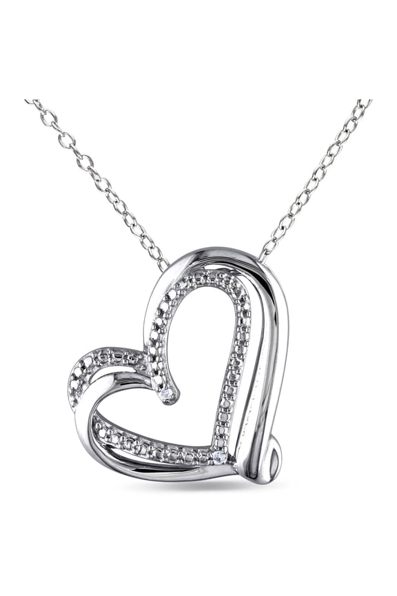 Women's Diamond Sterling Silver Necklace