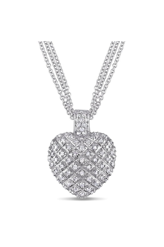 Women's Diamond Sterling Silver Necklace