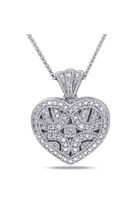 Women's Diamond Sterling Silver Necklace