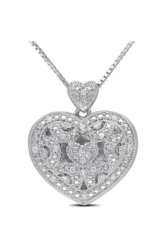 Women's Diamond Sterling Silver Necklace