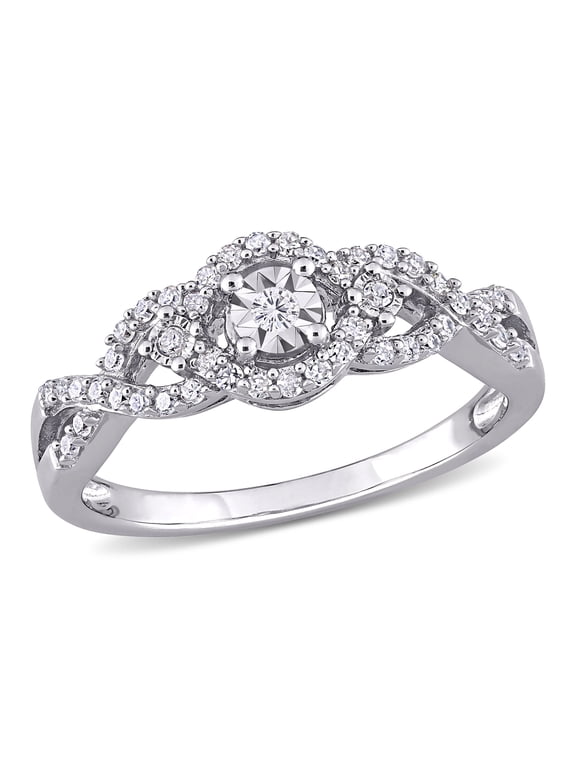 Women's Diamond Sterling Silver Ring