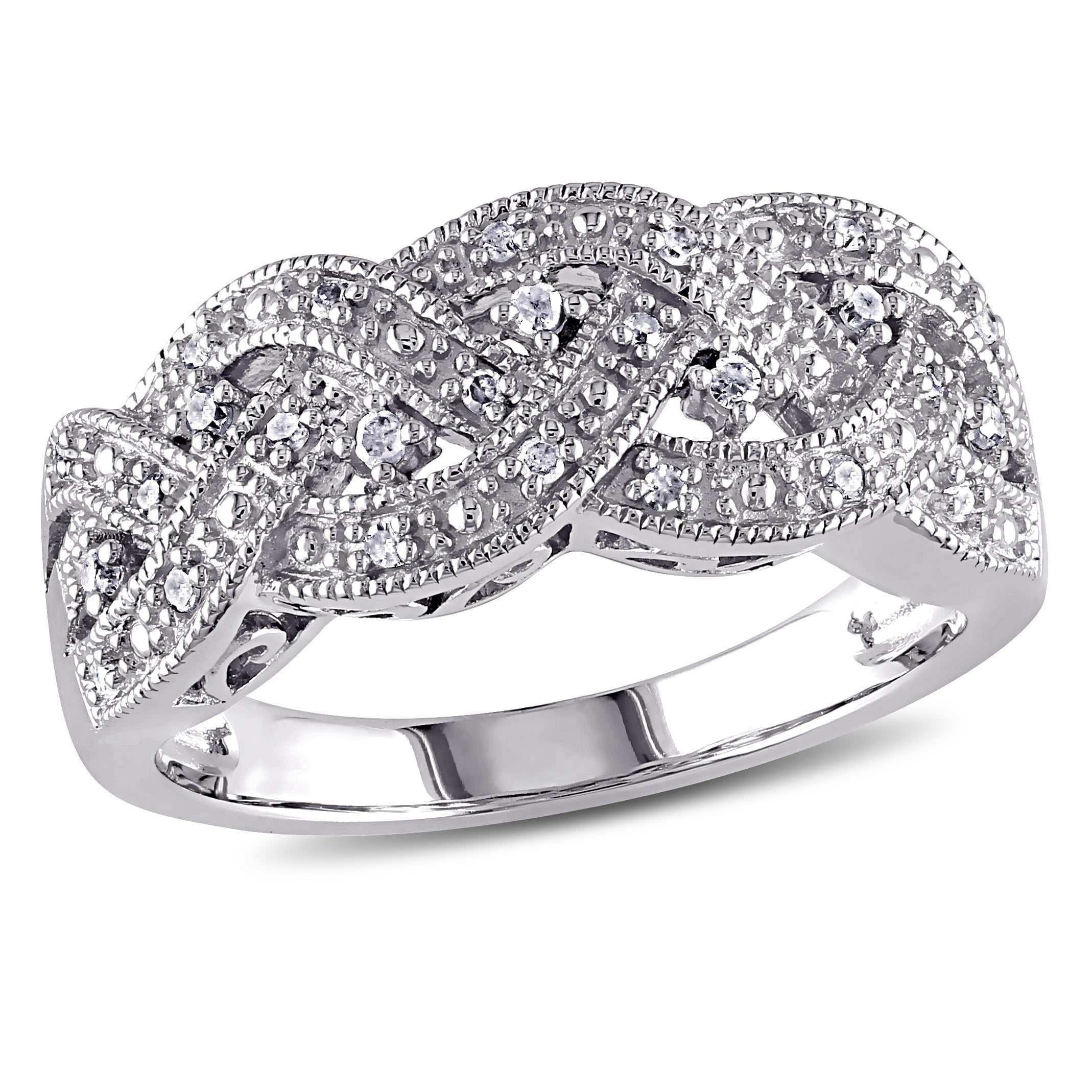 Everly Women's 0.13 CT TW Diamond Sterling Silver Ring