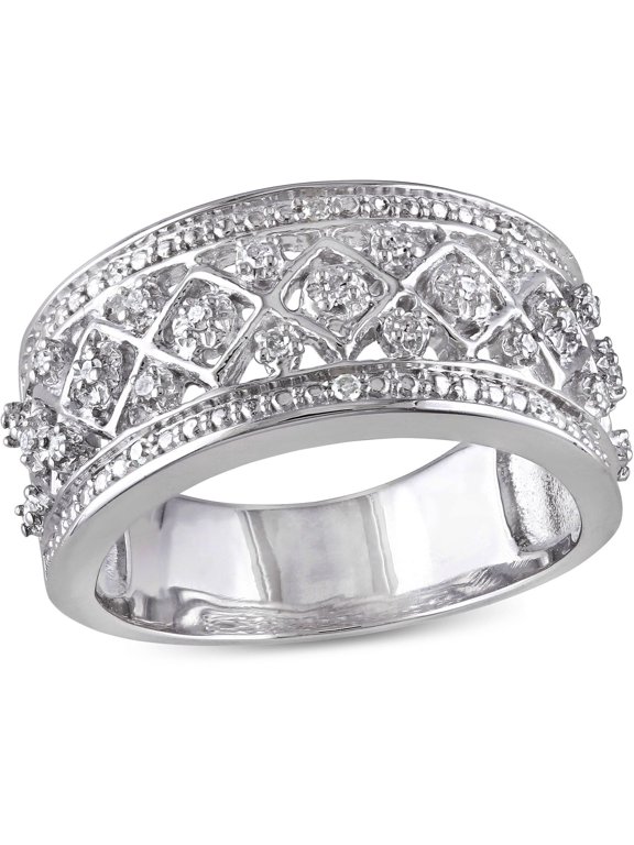 Women's Diamond Sterling Silver Ring
