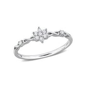 Everly Womens Diamond Sterling Silver Ring