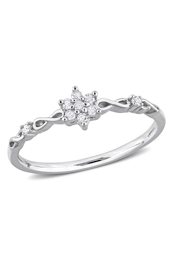 Women's Diamond Sterling Silver Ring