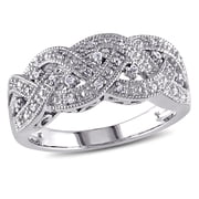 Everly Womens 0.13 CT TW Diamond Sterling Silver Ring