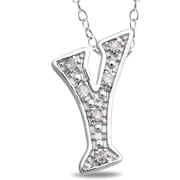 Everly Womens Diamond and Diamond Sterling Silver Necklace