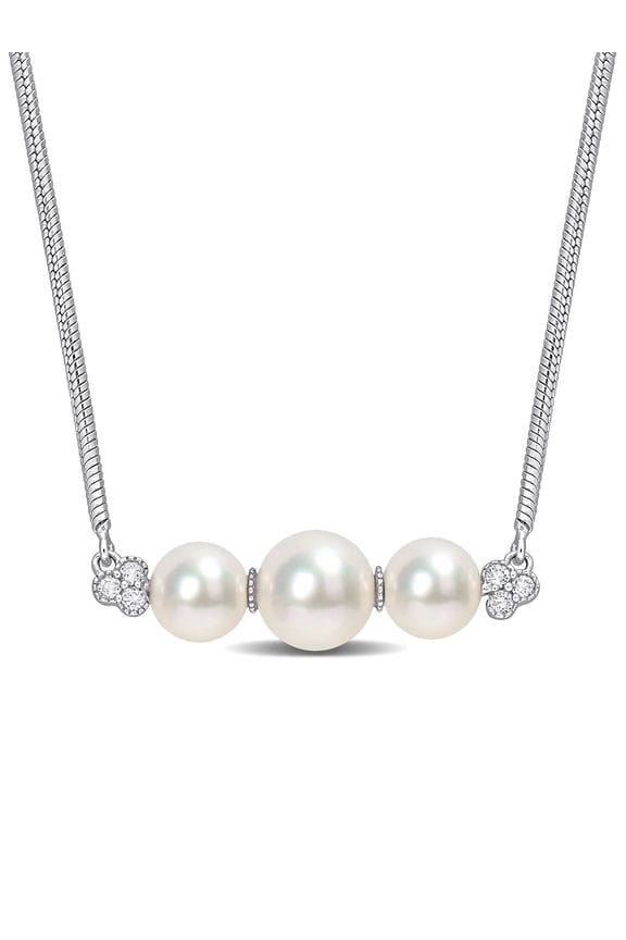 Women's Cultured Pearl Sterling Silver Necklace