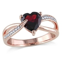 Everly Women's Garnet 10k Rose Gold Ring