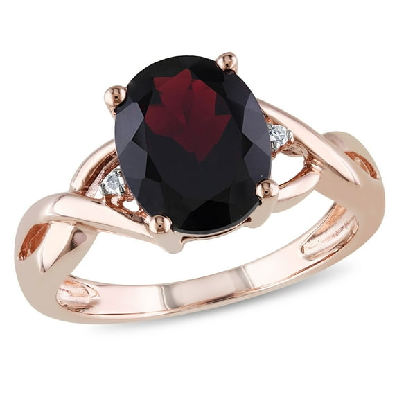 Everly Women's Garnet 10k Rose Gold Ring
