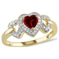 thumbnail image 1 of Everly Women's Garnet 10k Yellow Gold Ring, 1 of 6