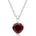 thumbnail image 1 of Everly Women's Garnet Sterling Silver Necklace, 1 of 5
