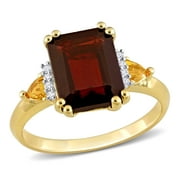 EVERLY Women's Garnet and Citrine 18k Yellow Gold Plated Ring