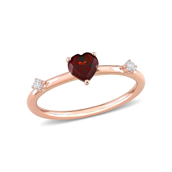 Everly Women's Garnet and Topaz 10k Rose Gold Ring