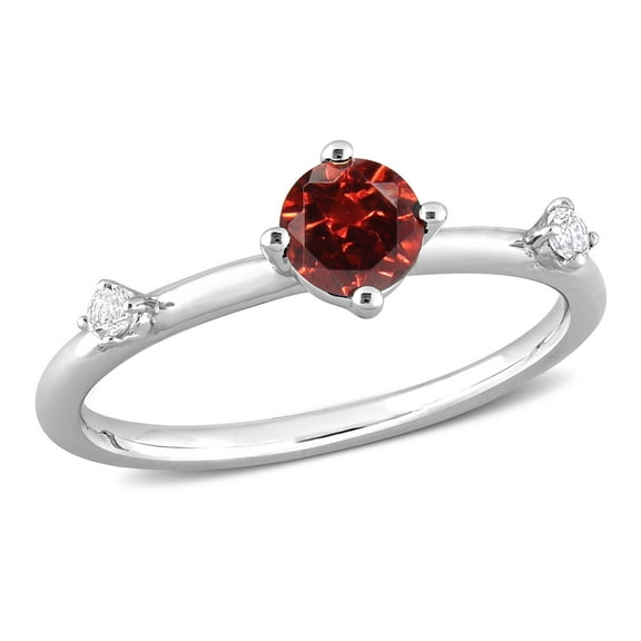 Everly Women's Garnet and Topaz Sterling Silver Ring