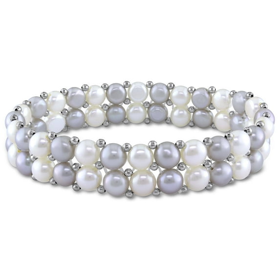 Everly Women's Cultured Pearl Brass Bracelet