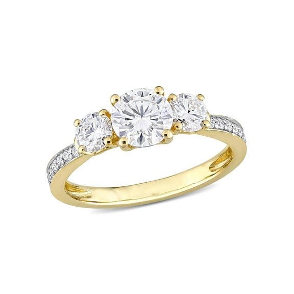 Everly Women's Moissanite 10K Yellow Gold Engagement Ring