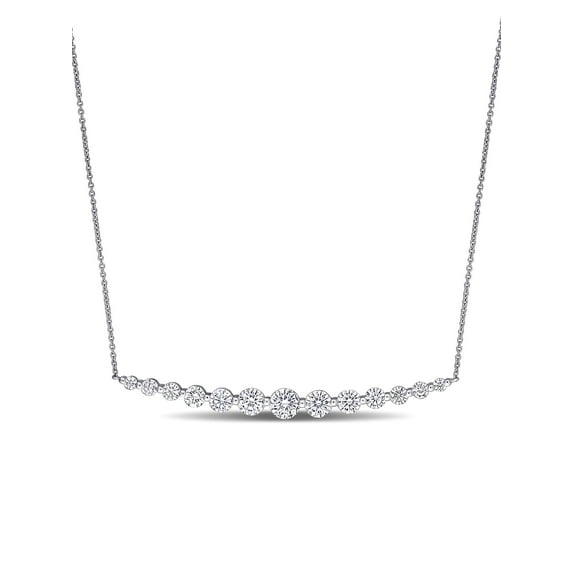 Everly Women's Moissanite 10k White Gold Necklace