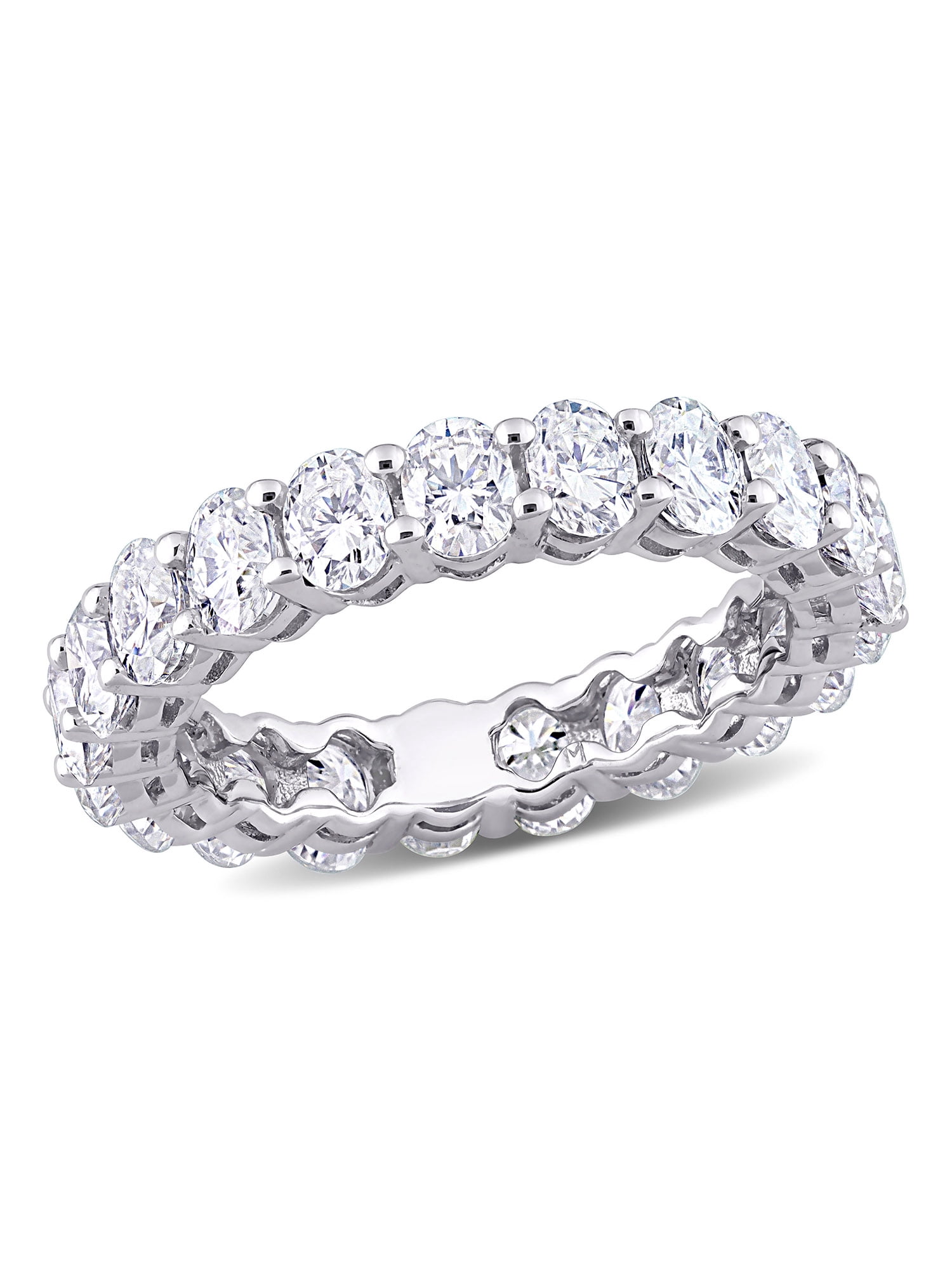 4 Carat T.G.W. Dew Created Moissanite 14kt White Gold Oval Anniversary Band
