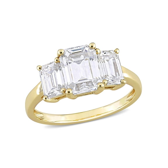 Everly Women's Moissanite and Created 10K Yellow Gold Engagement Ring