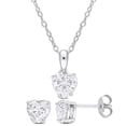 thumbnail image 1 of Everly Women's Moissanite and Created Sterling Silver Earrings, 1 of 8