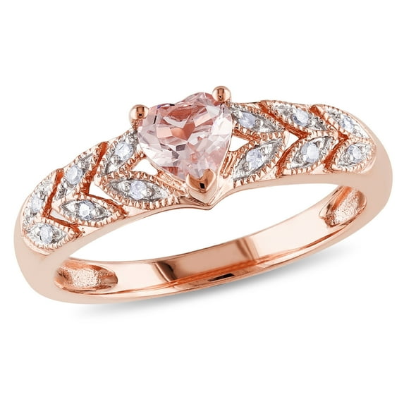 Everly Women's Morganite 10k Rose Gold Ring
