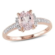 Everly Womens Morganite Rose Gold Plated Ring