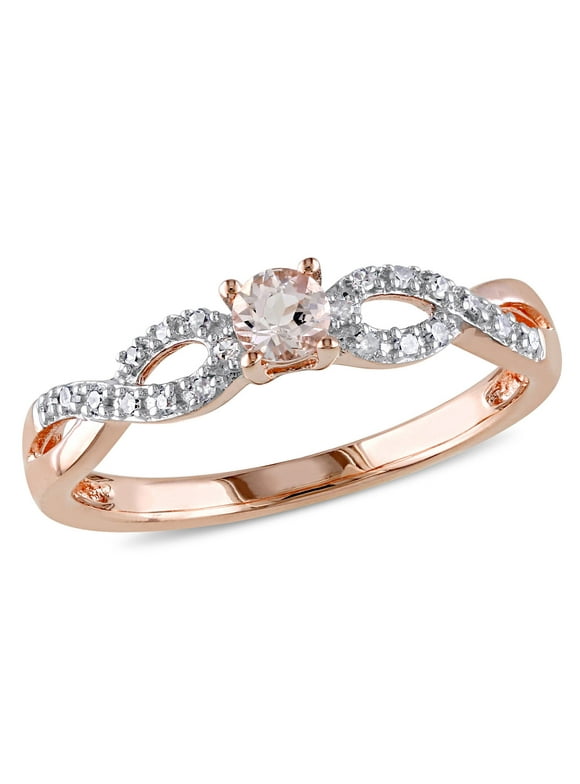 Women's Morganite Rose Gold Plated Ring