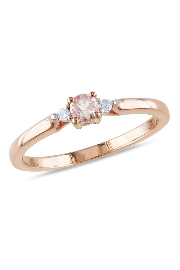 Women's Morganite Rose Gold Plated Ring