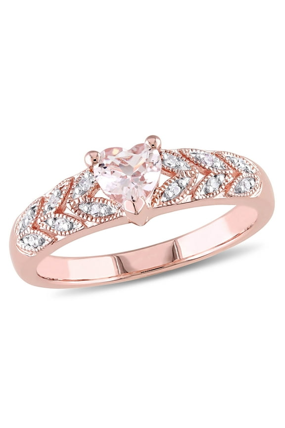 Women's Morganite Rose Gold Plated Ring