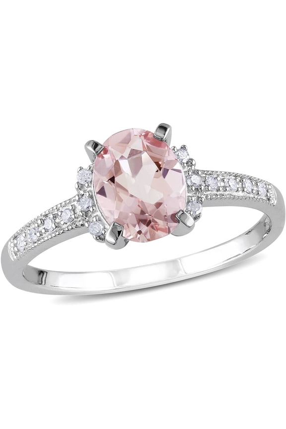 Women's Morganite Sterling Silver Ring