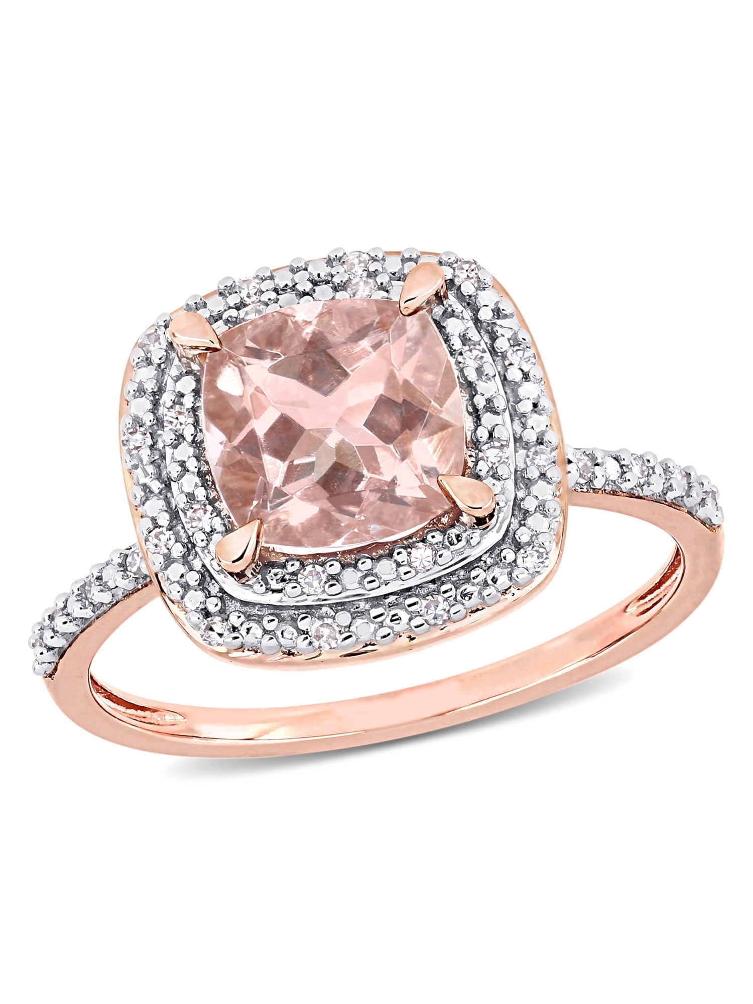 Everly Women's Morganite and Diamond 14k Rose Gold Ring