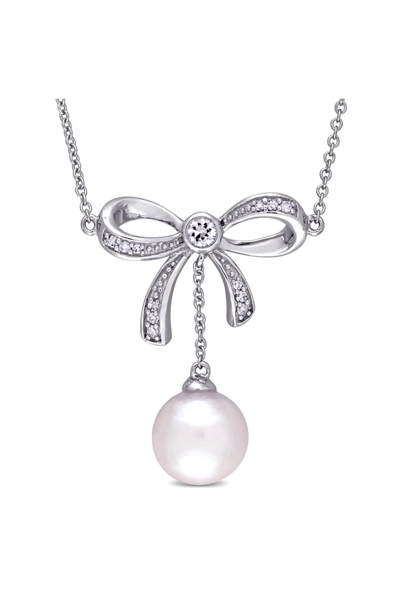 Women's Cultured Pearl 10k White Gold Necklace