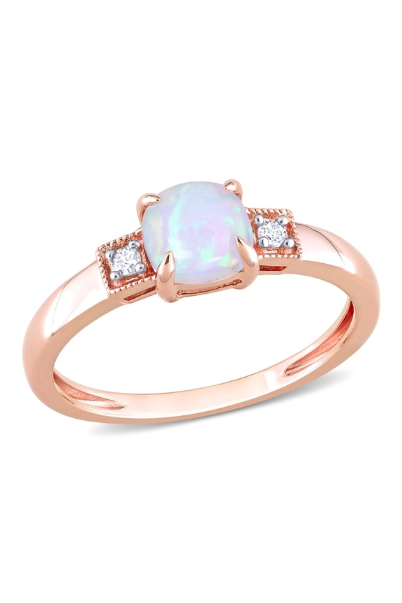 Women's Opal 10k Rose Gold Ring