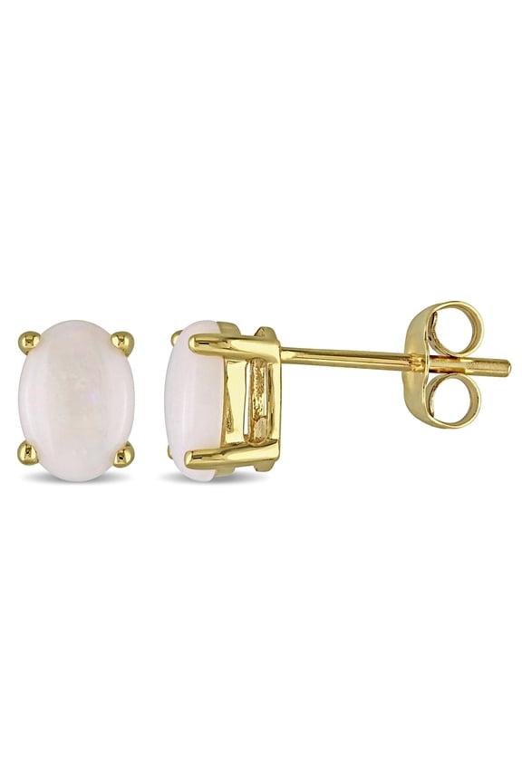 Women's Opal 10k Yellow Gold Earrings