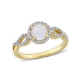 thumbnail image 1 of Everly Women's Opal and Diamond 10k Yellow Gold Ring, 1 of 7